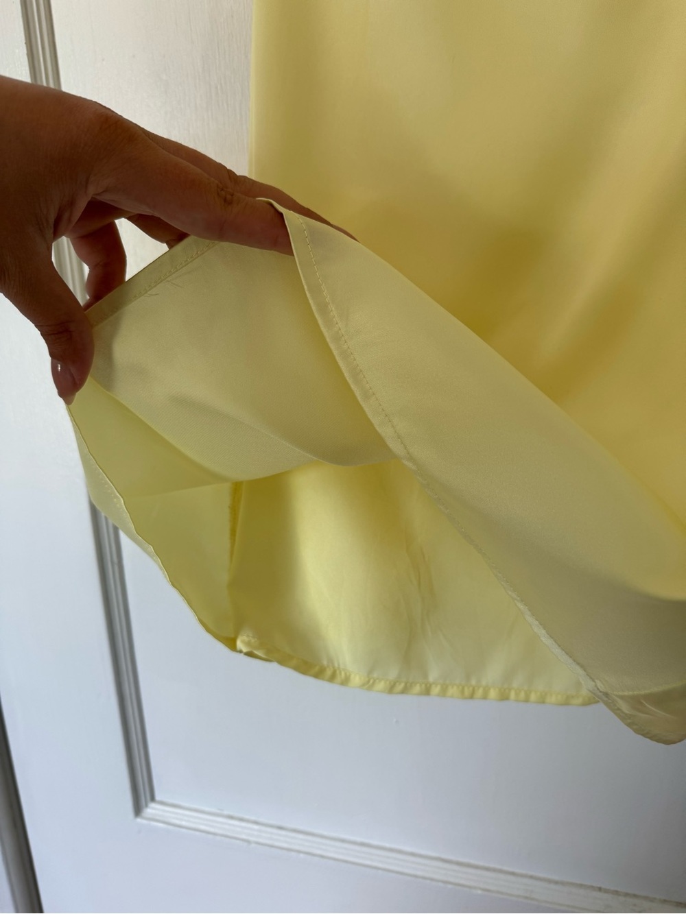PepperMayo Odette Satin Mini Dress in Butter Yellow - Picture 6 of 11